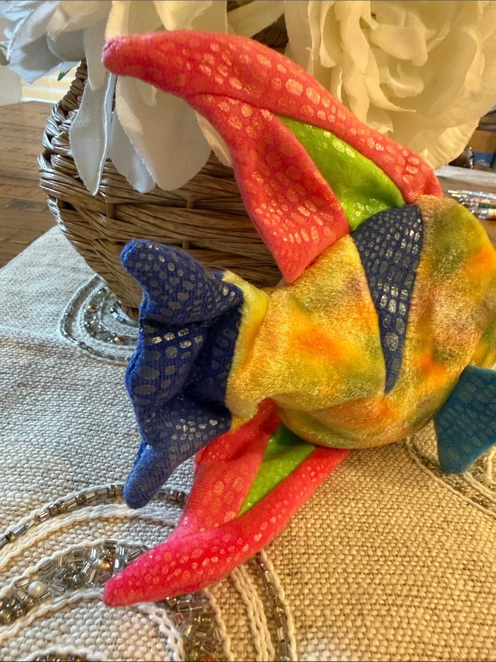 Ty The Beanie Collection -Aruba DOB April 8, 2000 Multicolor Plush Fish